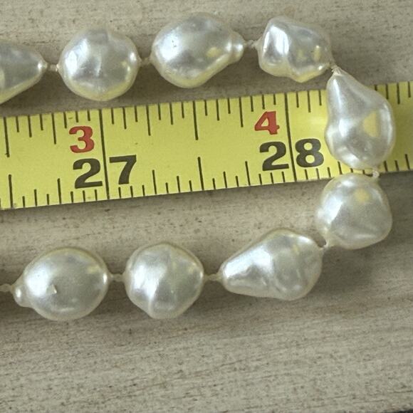 Vintage Baroque Faux Pearl Necklace Knotted Flapper 57” - Picture 6 of 7